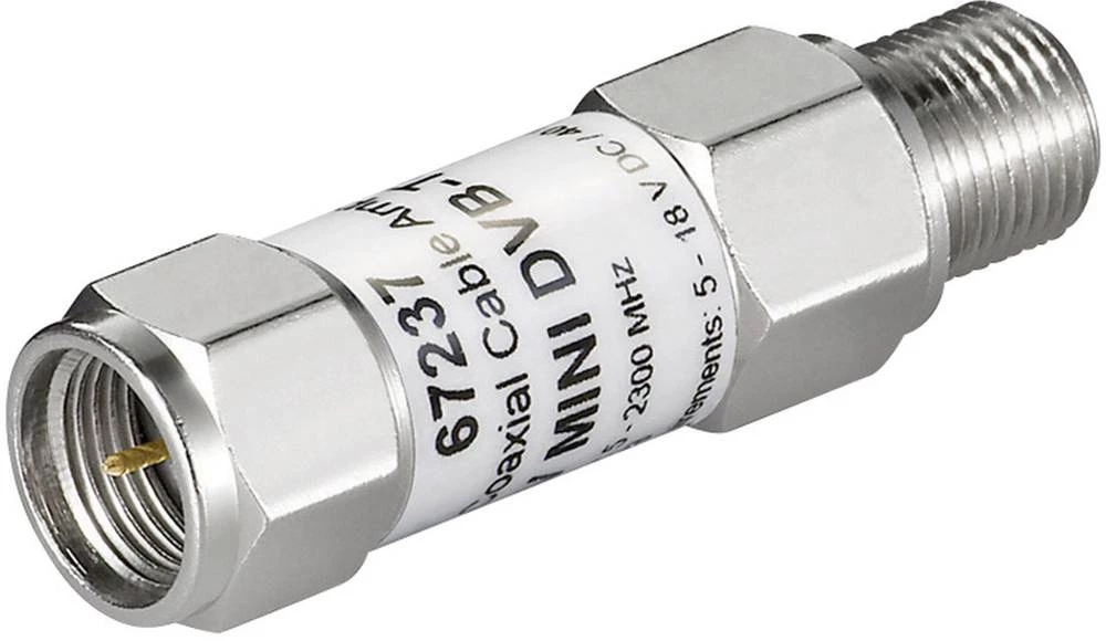 Pojačalo za kabel 67237 Goobay 18 dB mini koaksijalni slika