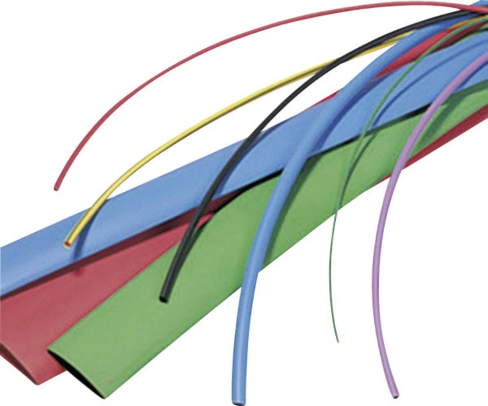 Termo skupljajuća cijev bez lijepila plave boje 6.40 mm omjer:2:1 HellermannTyton 309-50646 TF21-6,4/3,2-BU slika