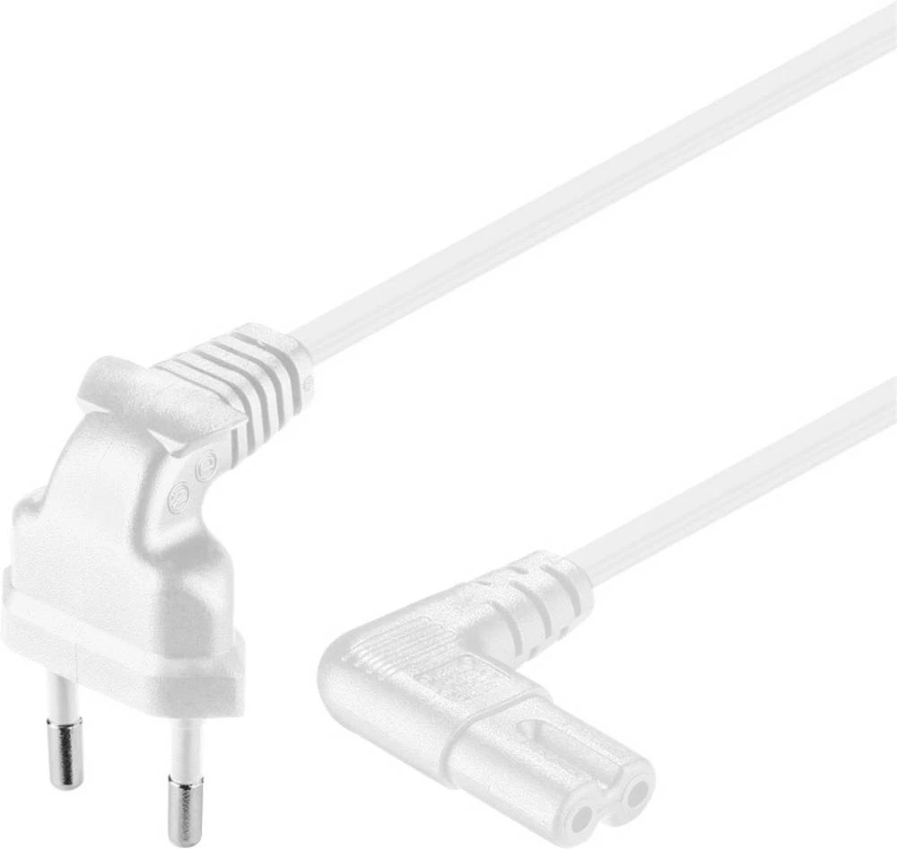 Strujni kabel [ Euro utikač - ženski utikač za male uređaje C7] bijela 1.5 m 84349 Goobay slika