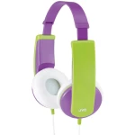 Dječje slušalice s ograničenjem glasnoće JVC HA-KD5-V-E ljubičasta, zelena