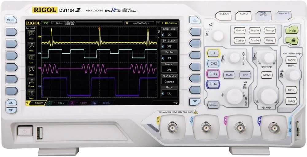 Kalib. ISO-Rigol DS1104Z-S 4-kanalni osciloskop, di slika