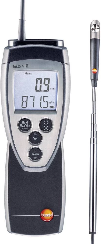 Anemometer testo 416 0.6 do 40 m/s kalibrirano prema DAkkS standardu slika