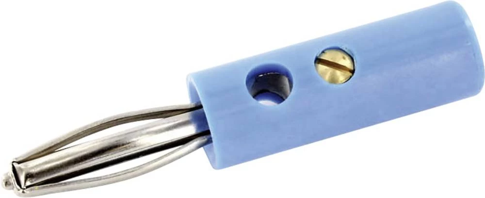 Banana utikač, ravan Pin-: 4 mm plave boje econ connect BD4BL 1 komad slika