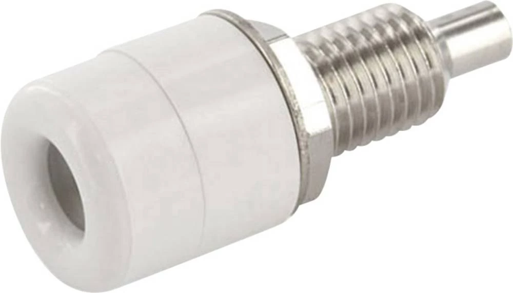 Laboratorijska utičnica, ugradna vertikal Pin-: 4 mm bijele boje econ connect TB4WS 1 komad slika