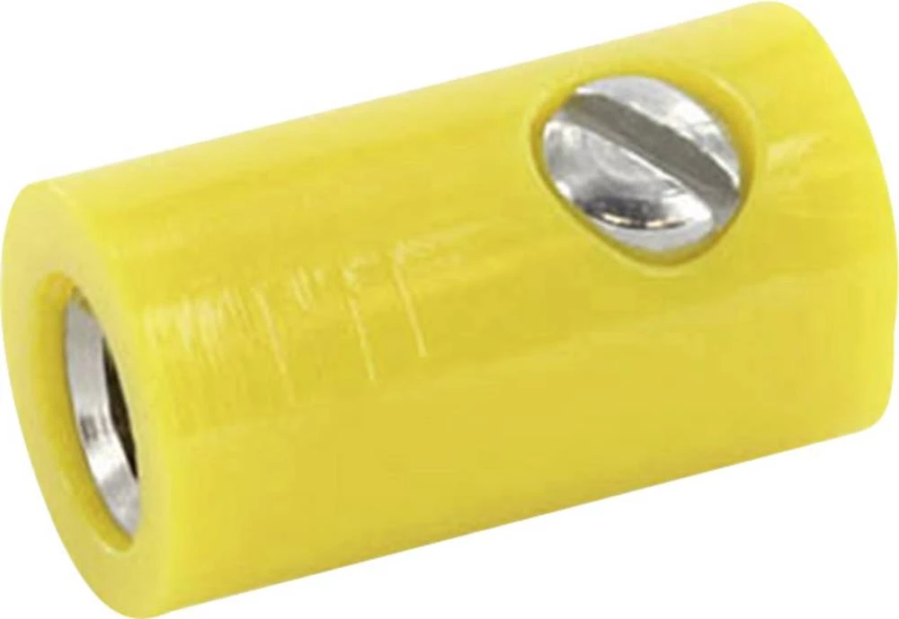 Laboratorijska utičnica, spojka, ravan Pin-: 2.6 mm žute boje econ connect HOKGE 1 komad slika