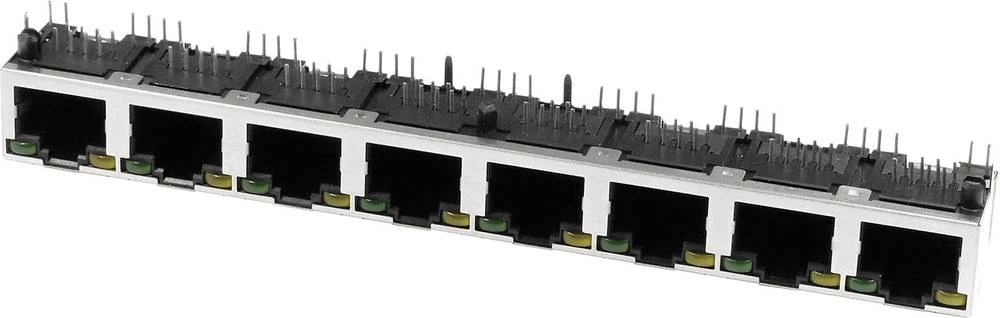 Multiport 8xRJ45 LED utičnica, ugradna horizontal M8LA8G1 metalna econ connect M8LA8G1 1 komad slika