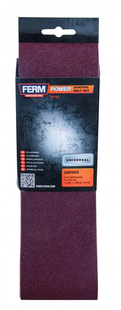 Brusna traka Ferm granulacija 120 (D x Š) 533 mm x 75 mm BSA1013 3 komada slika