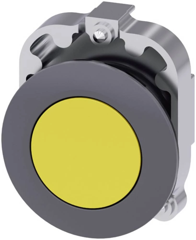 Tipkalo Prednji prsten od metala, Plosnati okidač Žuta Siemens SIRIUS ACT 3SU1060-0JB30-0AA0 1 ST slika