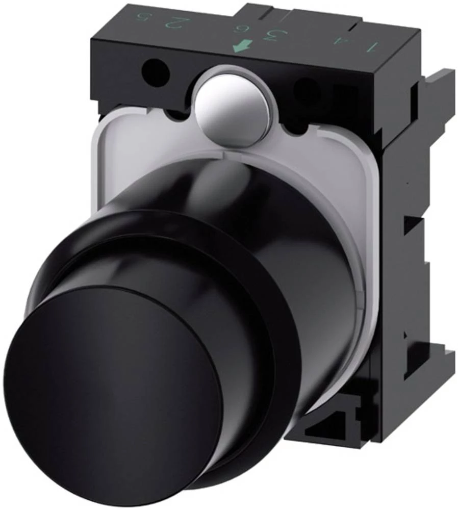 Tipkalo s produženim hubom, Prednji prsten od plastike, Izbočen okidač Crna Siemens SIRIUS ACT 3SU1200-0FB10-0AA0 1 ST slika