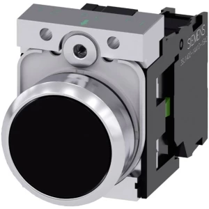 Tipkalo Prednji prsten od metala, Visok sjaj, Plosnati okidač Crna Siemens SIRIUS ACT 3SU1150-0AB10-1BA0 1 ST slika