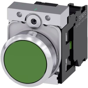 Tipkalo Prednji prsten od metala, Visok sjaj, Plosnati okidač Zelena Siemens SIRIUS ACT 3SU1150-0AB40-1BA0 1 ST slika