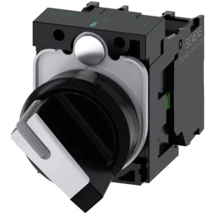 Okretni prekidač Prednji prsten od plastike Crna, Bijela 1 x 90 ° Siemens SIRIUS ACT 3SU1100-2BF60-1MA0 1 ST slika