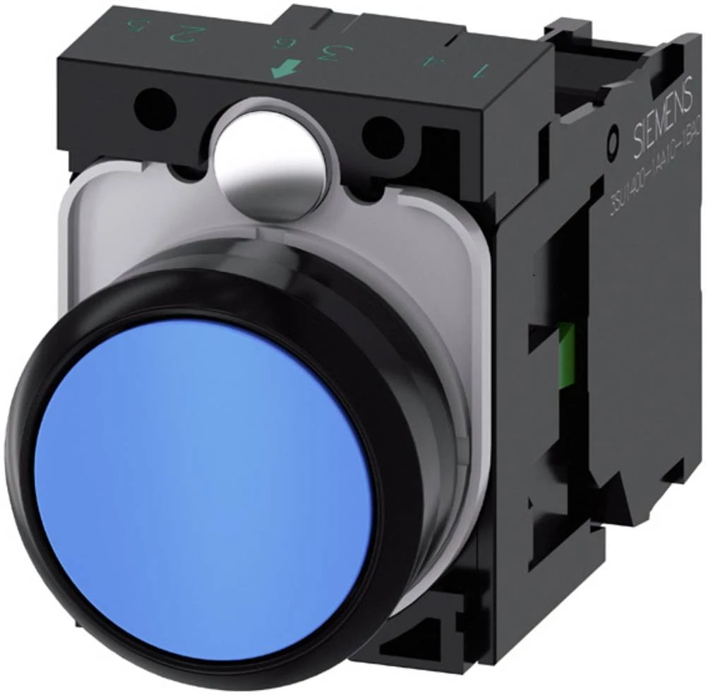 Tipkalo Prednji prsten od plastike, Plosnati okidač Plava Siemens SIRIUS ACT 3SU1100-0AB50-1BA0 1 ST slika