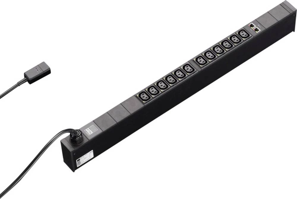 19 letva s utičnicama za mrežni ormar, utičnica za hladne uređaje C13 10A Rittal 7955901 crne boje slika