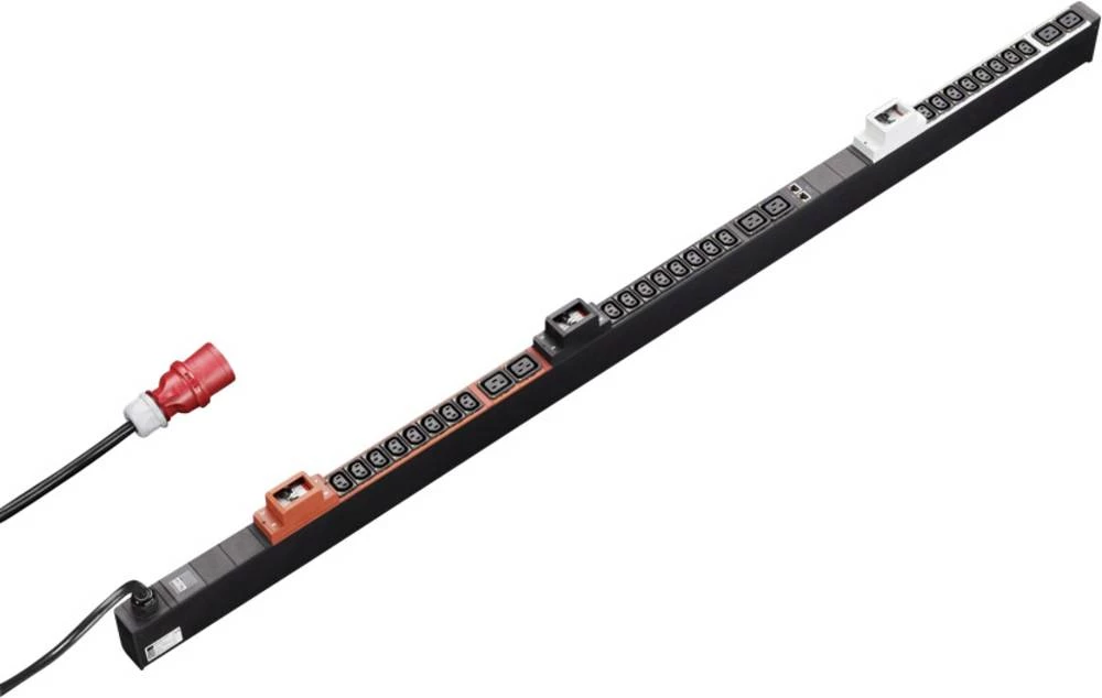 19 letva s utičnicama za mrežni ormar, utičnica za hladne uređaje C13 10A utičnica za hladne uređaje C19 16A Rittal 7955933 crn slika