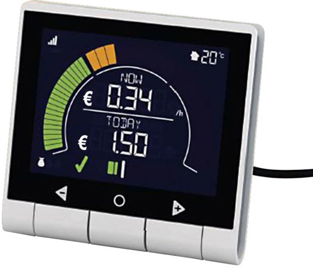 Mjerač potrošnje energije GEO Minim+ zaslon DE, AT, FR, NL, CH, DK, SE, FI, NO, CZ, SK, SI, HU, PL, EE, LT, LV, BG, RU, UA, RO, slika