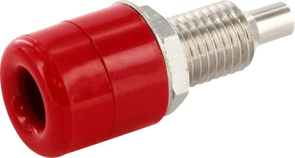 Laboratorijska utičnica, ugradna vertikal Pin-: 4 mm Signal-crvene boje econ connect TB4SRT 1 komad slika