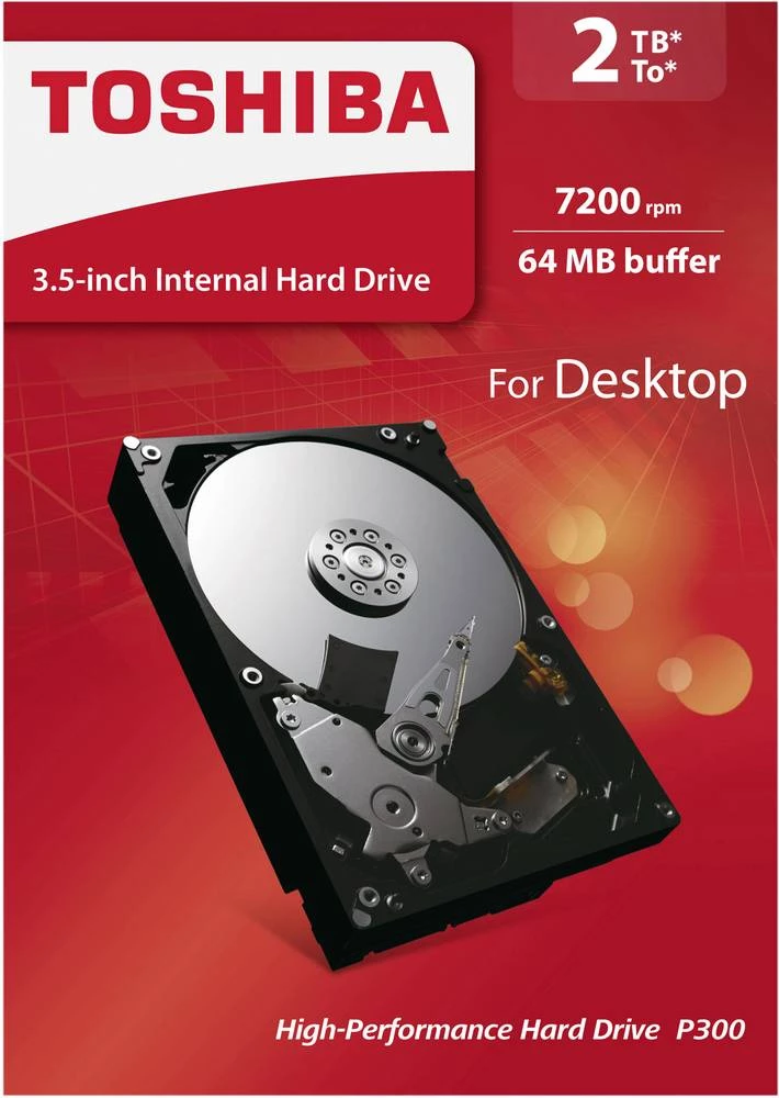 Unutarnji tvrdi disk 8.9 cm (3.5) 2 TB Toshiba P300 Retail HDWD120EZSTA SATA III slika