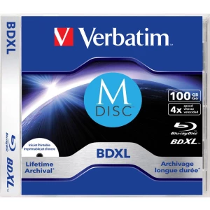 M-DISC Blu-ray XL Rohling 43833 Verbatim 100 GB u tankoj kutiji ponovo ispisivanje 1 kom. slika
