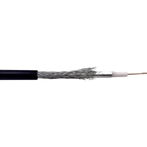 Mini koaksjialni kabel 50 m, crne boje slika