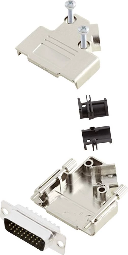 D-SUB letva s muškim kontaktima-set 45 ° broj polova: 26 lemna čaša encitech D45PK-M-15-HDP26-K 1 set slika