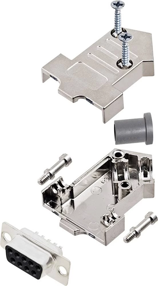 D-SUB letva sa ženskim kontaktima-set 45 ° broj polova: 9 lemna čaša encitech D45NT09-M-DBS-K 1 set slika