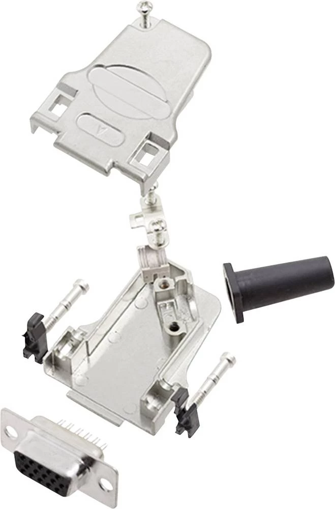 D-SUB letva sa ženskim kontaktima-set 45 ° broj polova: 15 lemna čaša encitech D45ZF09-HDS15-K 1 set slika