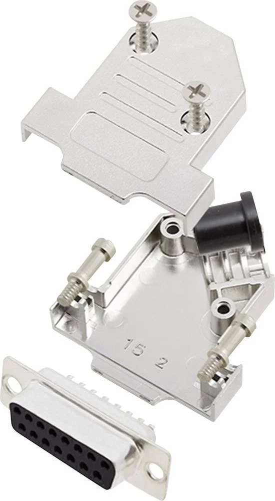 D-SUB letva sa ženskim kontaktima-set 45 ° broj polova: 15 lemna čaša encitech D45NT15-M-DBS-K 1 set slika