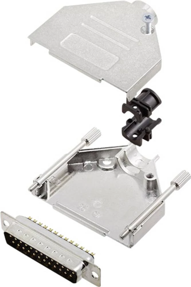 D-SUB letva s muškim kontaktima-set 180 ° broj polova: 25 lemna čaša encitech DTZK25-DBP-K 1 set slika