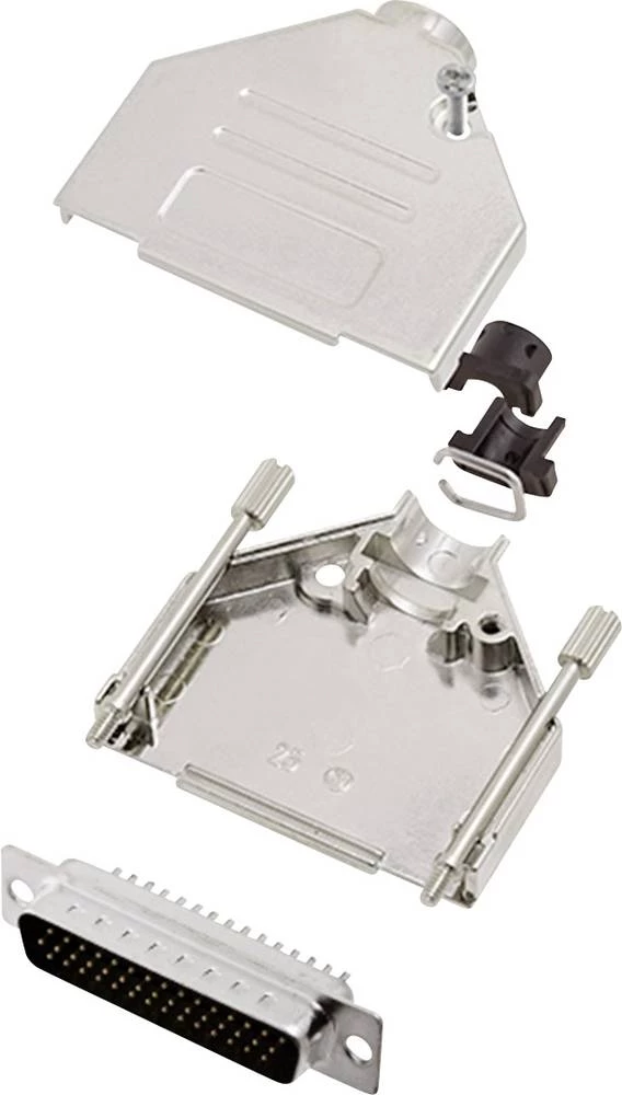 D-SUB letva s muškim kontaktima-set 180 ° broj polova: 44 lemna čaša encitech DTCK25-HDP44-K 1 set slika