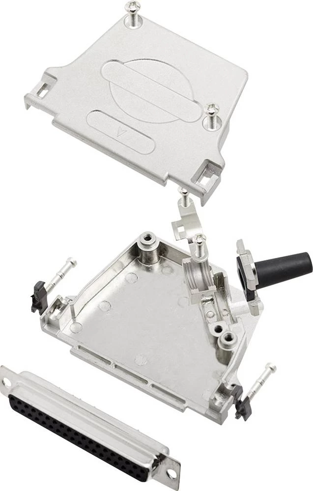 D-SUB letva sa ženskim kontaktima-set 45 ° broj polova: 37 lemna čaša encitech D45ZF37-DBS-K 1 set slika