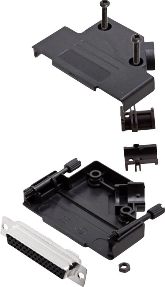 D-SUB letva sa ženskim kontaktima-set 45 ° broj polova: 44 lemna čaša encitech D45PK-P-25-HDS44-K 1 set slika