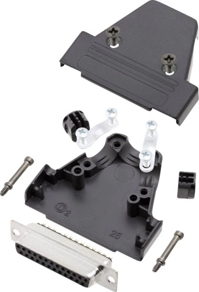 D-SUB letva sa ženskim kontaktima-set 180 ° broj polova: 25 lemna čaša encitech TRI-P-25-DBS-K 1 set slika