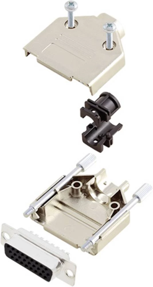 D-SUB letva sa ženskim kontaktima-set 180 ° broj polova: 15 lemna čaša encitech DTPK09-M-HDS15-K 1 set slika