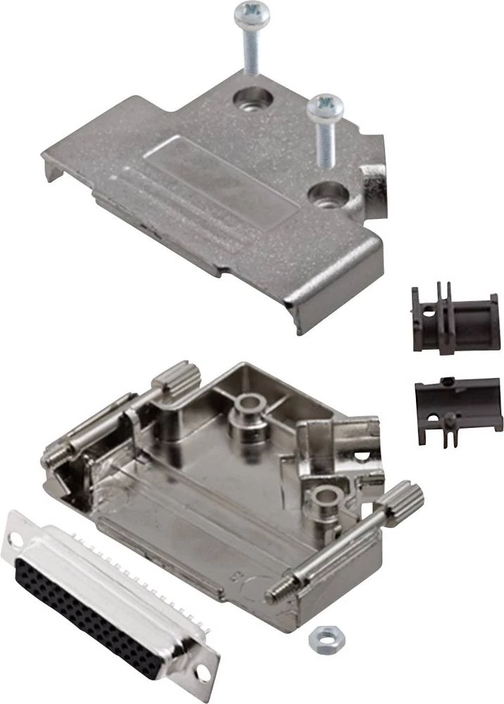 D-SUB letva sa ženskim kontaktima-set 45 ° broj polova: 44 lemna čaša encitech D45PK-M-25-HDS44-K 1 set slika