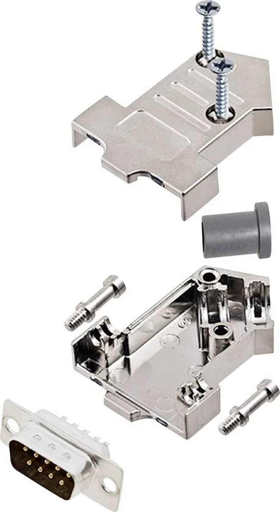 D-SUB letva s muškim kontaktima-set 45 ° broj polova: 9 D-Sub-letva s muškim kontaktima encitech D45NT09-M-DBP-K 1 set slika