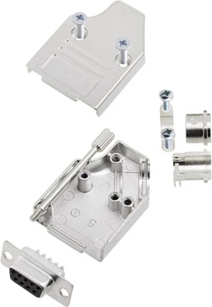 D-SUB letva sa ženskim kontaktima-set 180 ° broj polova: 9 lemna čaša encitech MHDM35-09-DMS-K 1 set slika