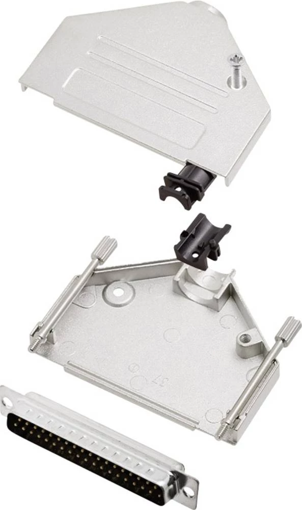 D-SUB letva s muškim kontaktima-set 180 ° broj polova: 37 lemna čaša encitech DTZK37-DBP-K 1 set slika