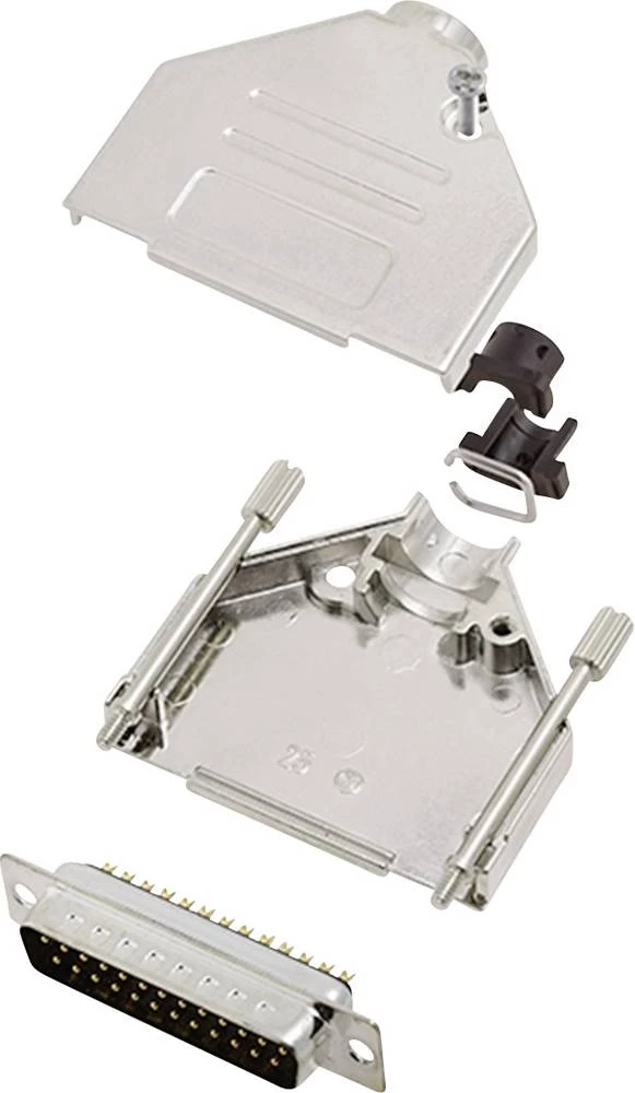 D-SUB letva s muškim kontaktima-set 180 ° broj polova: 25 D-Sub-letva s muškim kontaktima encitech DTCK25-DBP-K 1 set slika