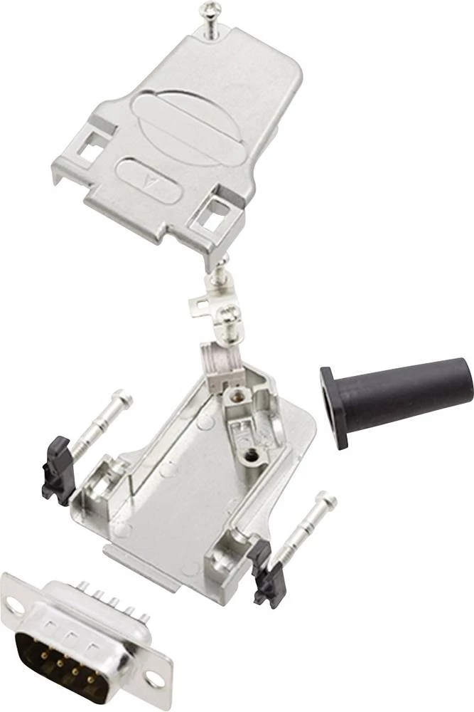 D-SUB letva s muškim kontaktima-set 45 ° broj polova: 9 D-Sub-letva s muškim kontaktima encitech D45ZF09-DMP-K 1 set slika