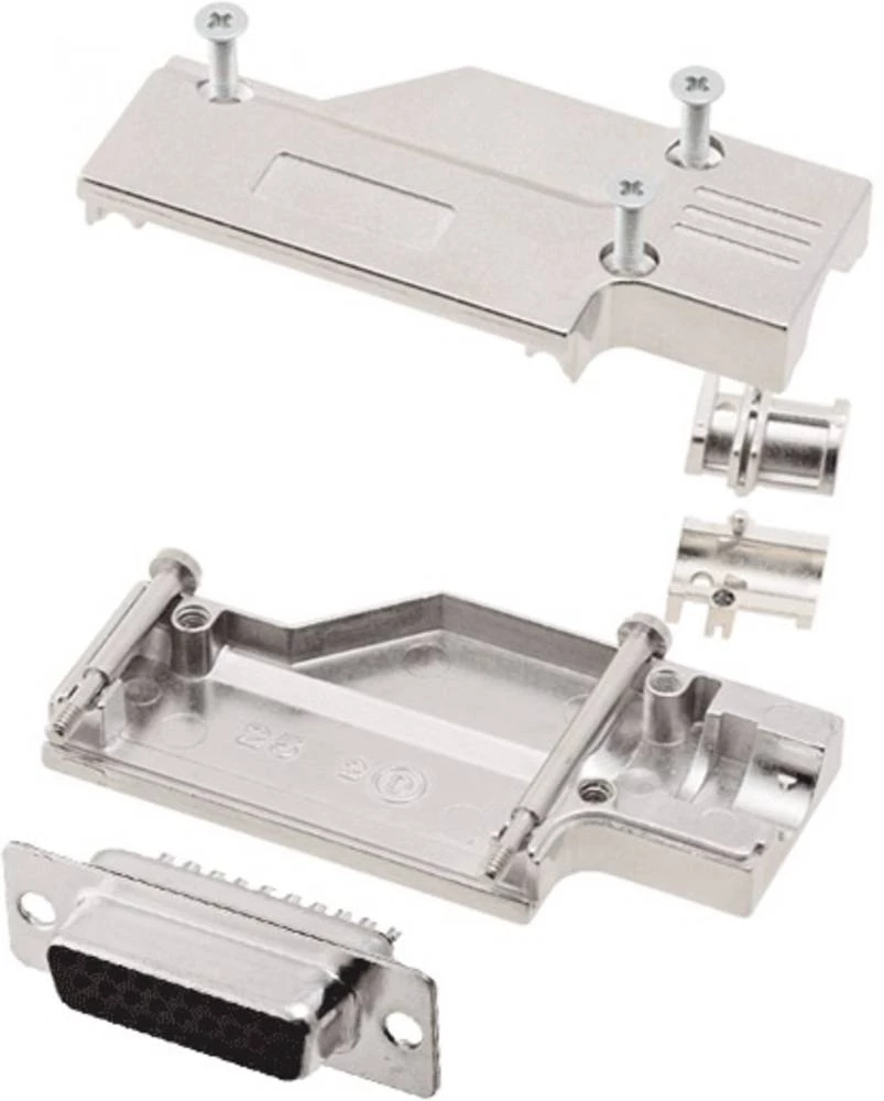 D-SUB letva sa ženskim kontaktima-set 90 ° broj polova: 44 lemna čaša encitech DCMR-FK-25-HDS44-K 1 set slika