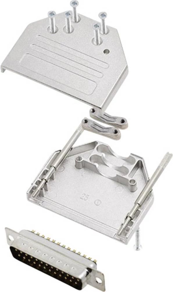 D-SUB letva s muškim kontaktima-set 180 ° broj polova: 25 D-Sub-letva s muškim kontaktima encitech DTZI25-DBP-K 1 set slika