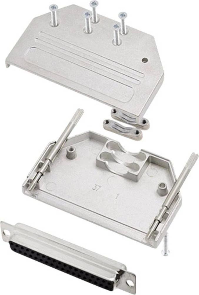 D-SUB letva sa ženskim kontaktima-set 180 ° broj polova: 37 lemna čaša encitech DTZI37-DMS-K 1 set slika