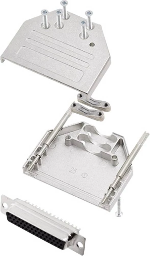 D-SUB letva s muškim kontaktima-set 180 ° broj polova: 25 lemna čaša encitech DTZI25-HDS44-K 1 set slika