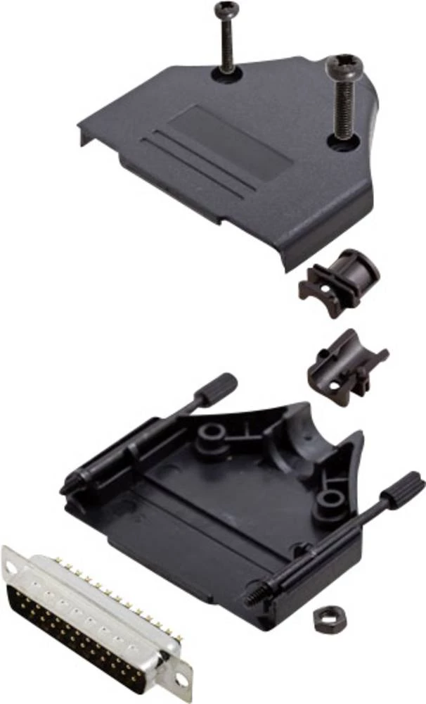 D-SUB letva s muškim kontaktima-set 180 ° broj polova: 25 D-Sub-letva s muškim kontaktima encitech DTPK-P-25-DBP-K 1 set slika