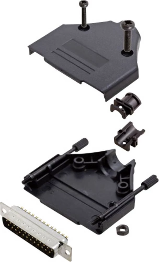 D-SUB letva s muškim kontaktima-set 180 ° broj polova: 25 D-Sub-letva s muškim kontaktima encitech DTPK-P-25-DMP-K 1 set slika