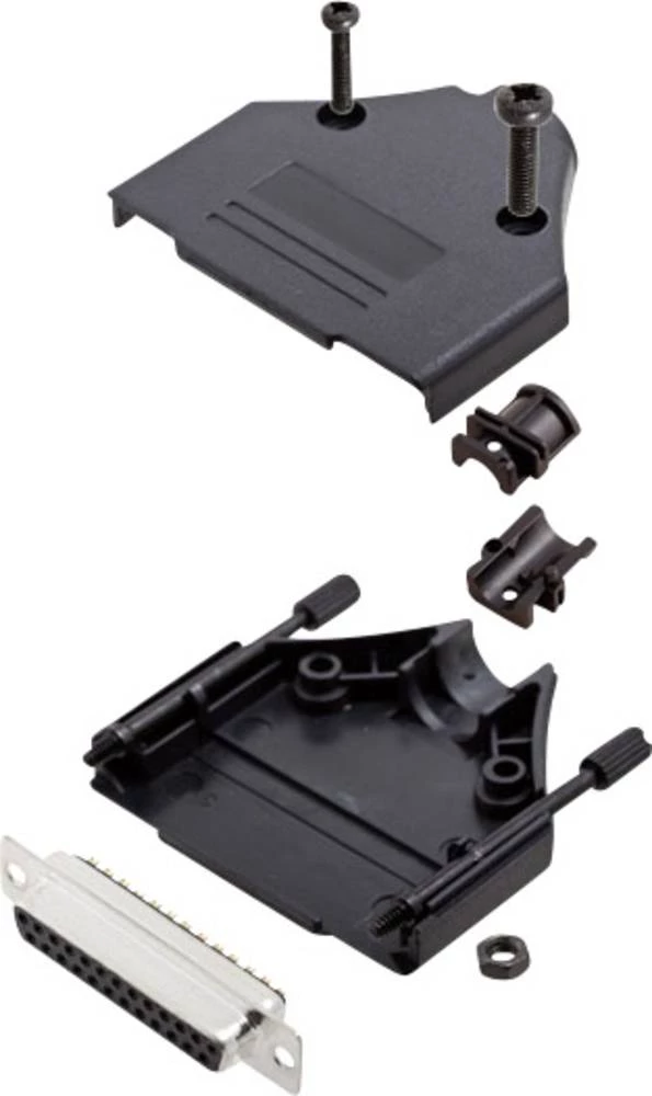 D-SUB letva sa ženskim kontaktima-set 180 ° broj polova: 25 lemna čaša encitech DTPK-P-25-DMS-K 1 set slika