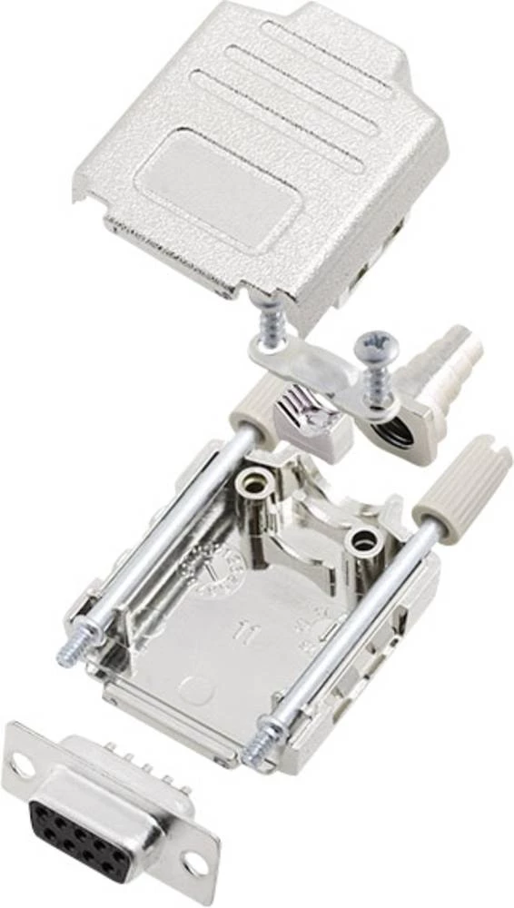 D-SUB letva sa ženskim kontaktima-set 180 ° broj polova: 9 lemna čaša encitech DPPK09-M-DMS-K 1 set slika