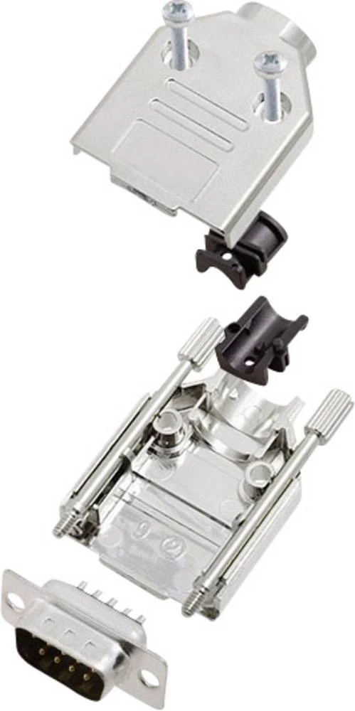 D-SUB letva s muškim kontaktima-set 180 ° broj polova: 9 lemna čaša encitech DTPK-M-09-DMP-K 1 set slika