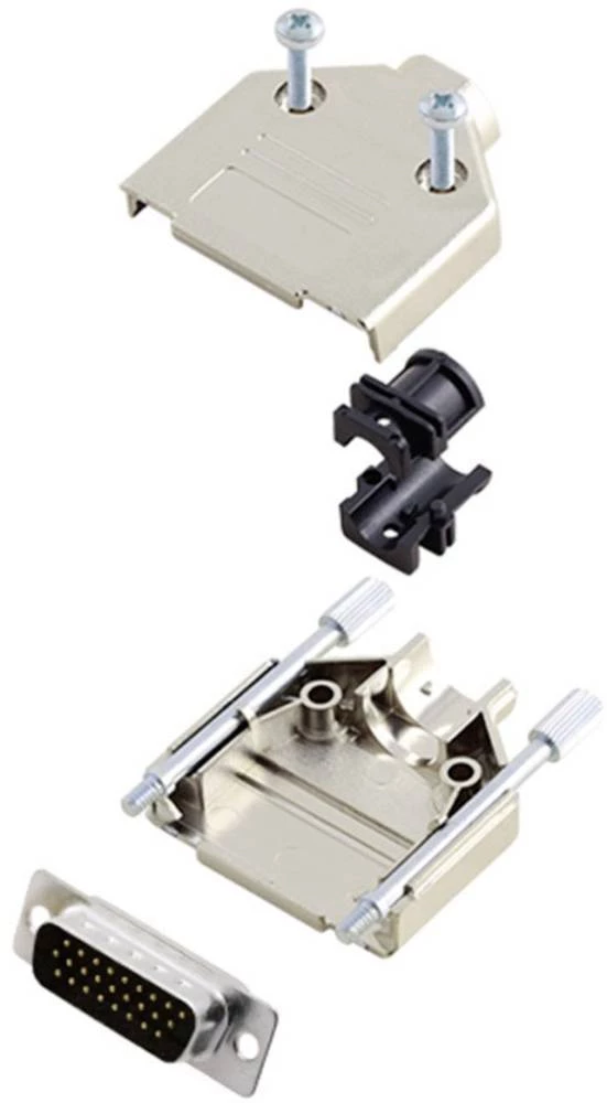 D-SUB letva s muškim kontaktima-set 180 ° broj polova: 26 lemna čaša encitech DTPK15-M-HDP26-K 1 set slika